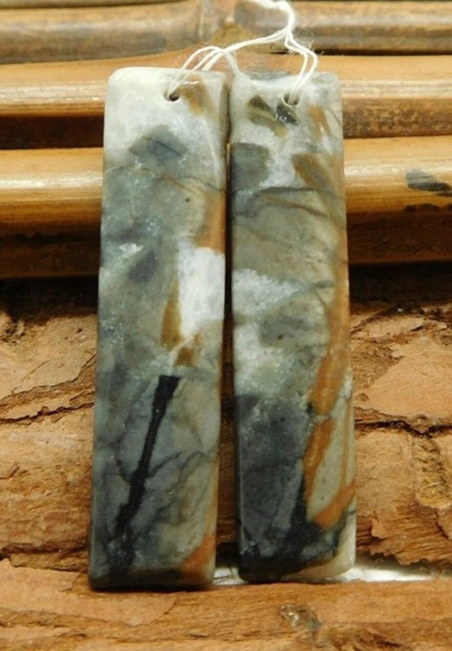 Lovely Picasso Jasper Earring Beads!!